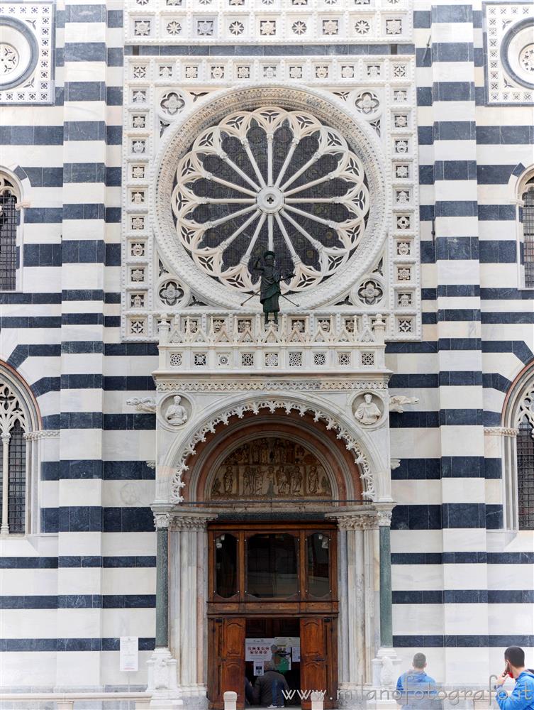 Monza (Monza e Brianza, Italy) - Portal and rose window of the Cathedral of Monza
